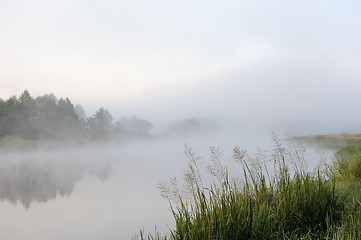 Image showing Morning river mist