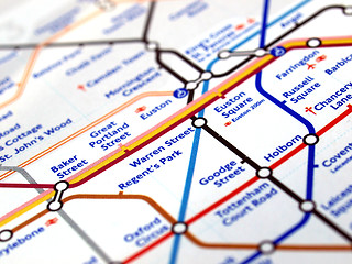 Image showing Tube map of London underground