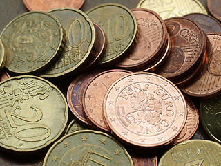 Image showing Euro coins background