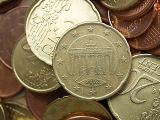 Image showing Euro coins background