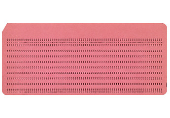 Image showing Punched card