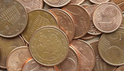 Image showing Euro coins background