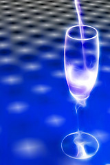 Image showing abstract scene of the liquor-glass on varicoloured background