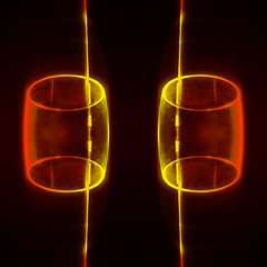 Image showing abstract scene of the liquor-glass on varicoloured background