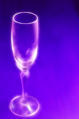 Image showing abstract scene of the liquor-glass on varicoloured background