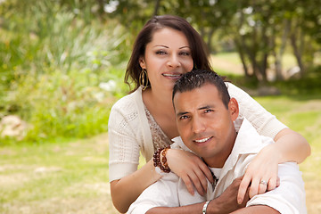 Image showing Attractive Hispanic Couple in the Park
