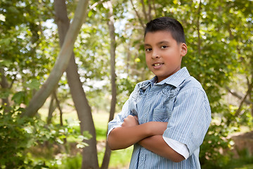 Image showing Handsome Young Hispanic Boy in the Park