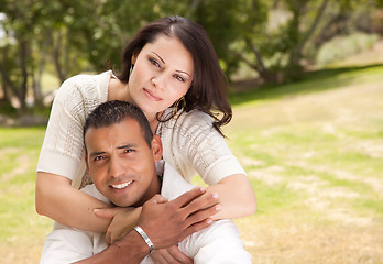 Image showing Attractive Hispanic Couple in the Park