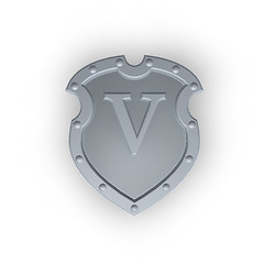 Image showing shield with letter V