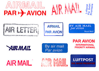 Image showing Postage meters stamps