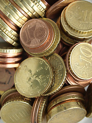 Image showing Euro coins background