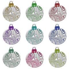 Image showing Christmas baubles