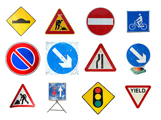 Image showing Range of traffic signs