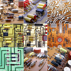 Image showing Printed circuits collage