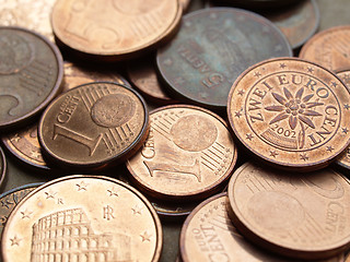 Image showing Euro coins background