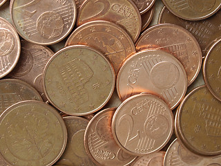 Image showing Euro coins background