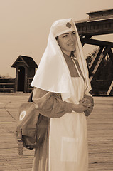 Image showing Retro styled picture with nurse