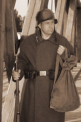 Image showing Retro styled picture with soldier