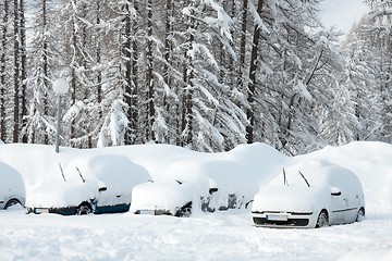 Image showing Winter parking