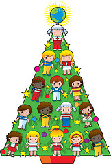 Image showing Country Children Christmas Tree