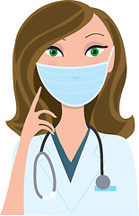 Image showing Woman Medical Mask