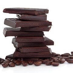 Image showing Chocolate and Coffee Beans