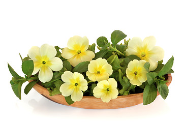 Image showing Wildflower and Herb Leaf Salad