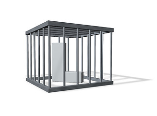 Image showing big L in a cage