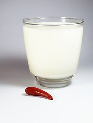 Image showing Pepper and milk
