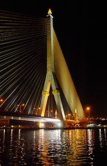 Image showing Night bridge 