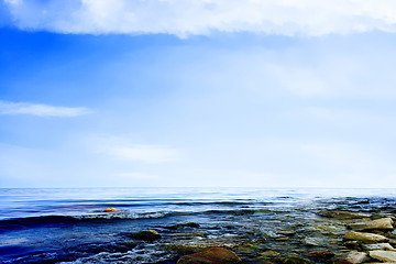 Image showing sea beach and summer sky