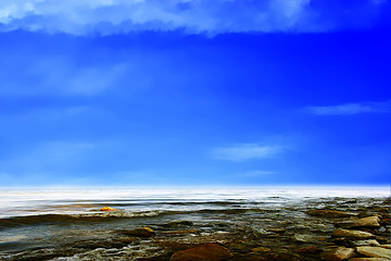 Image showing sea beach and summer sky