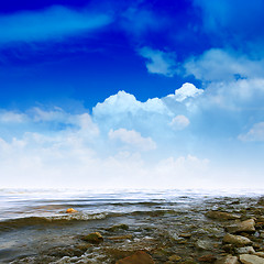 Image showing sea beach and summer sky