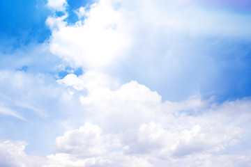 Image showing beautiful blue sky with cloud