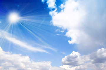 Image showing beautiful blue sky with cloud