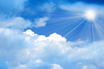 Image showing beautiful blue sky with cloud