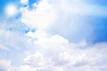 Image showing beautiful blue sky with cloud