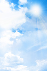 Image showing beautiful blue sky with cloud