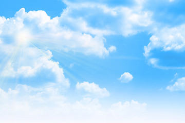 Image showing beautiful blue sky with cloud