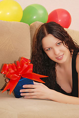 Image showing woman with presents