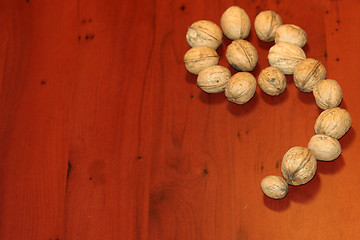 Image showing ripe nut on table