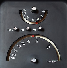 Image showing Old AM radio tuner