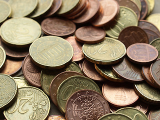 Image showing Euro coins background