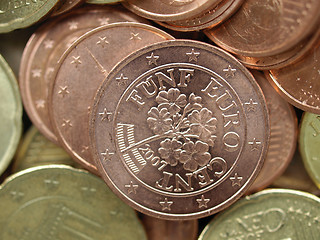 Image showing Euro coins background