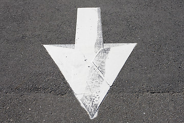 Image showing Painted Arrow on Street