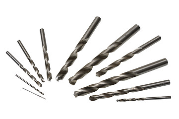 Image showing A set of drill bits