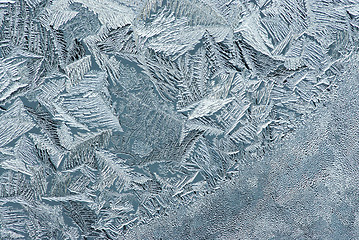 Image showing Hoarfrost on glass