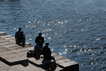 Image showing Fishing in the city.