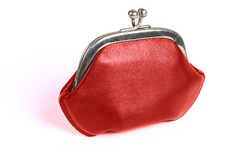 Image showing red old style wallet