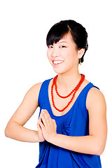 Image showing Asian woman praying